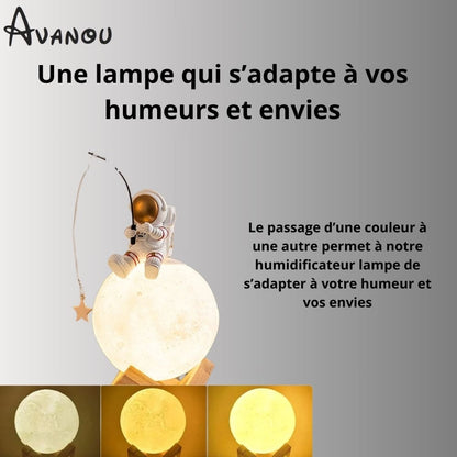 LunaMist™ - Humidificateur Astronaute avec Lampe Lune